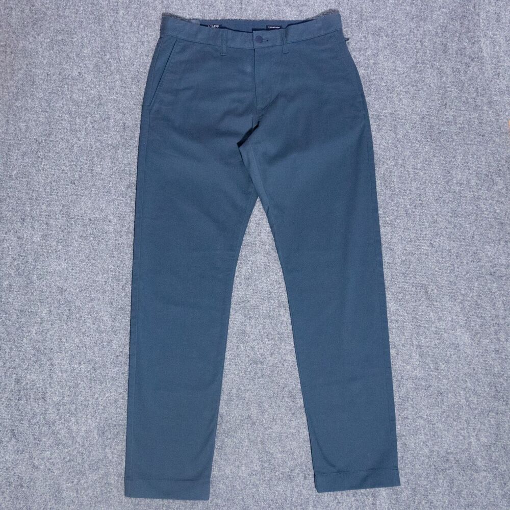 NWT J Crew Thompson Flex Pants Mens 32x32 Blue TruTemp 365 Stretch Chino Tapered